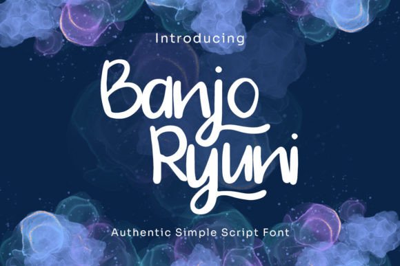 Banjo Ryuni Font: Testing a Neon Display Typeface