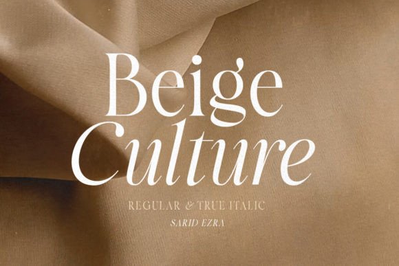 Beige Culture Font for Editorial Design