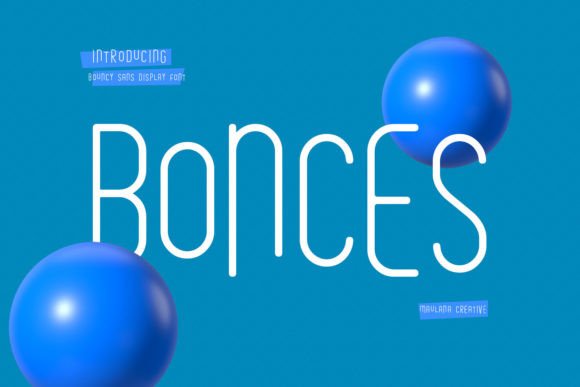 Bonces Bouncy Sans Display Font for Branding