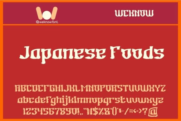 Japanese Foods Font: Elevating Digital Campaigns