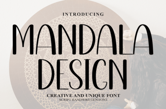 Mandala Design Font: Sweet Handwritten Style for Crafters