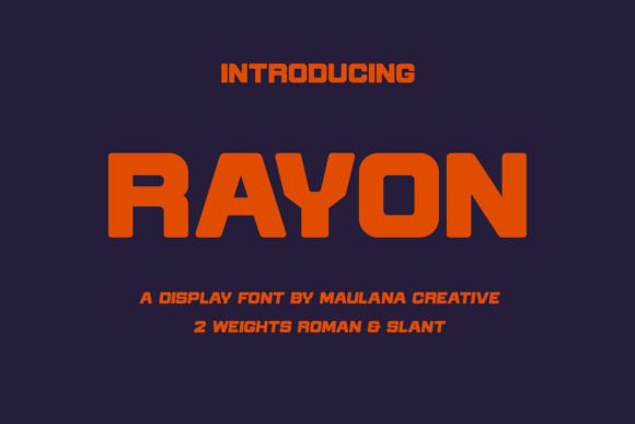 Rayon Font: A Tech-Square Sans for Digital Design