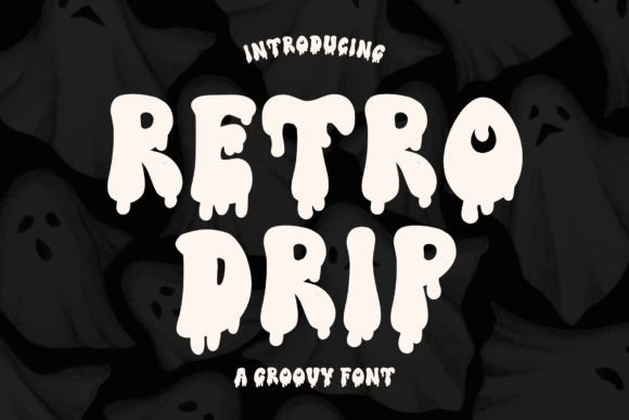 Retro Drip Font: Editorial Design for Halloween