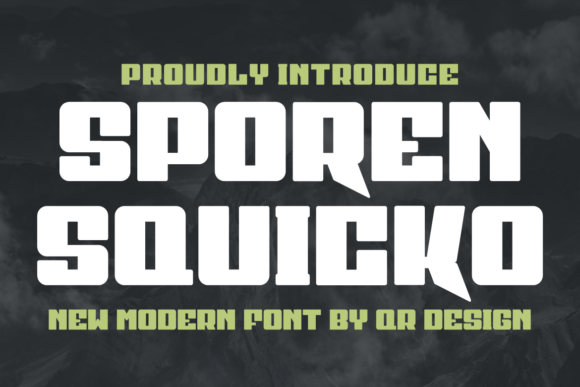 Sporen Squicko Font for Bold Craft Projects