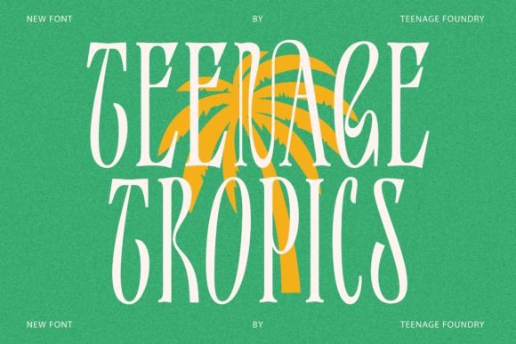 Teenage Tropics Font: A Retro Serif for Editorial Design